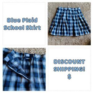 SOLD OUT - Blue Plaid Schoolgirl skirt